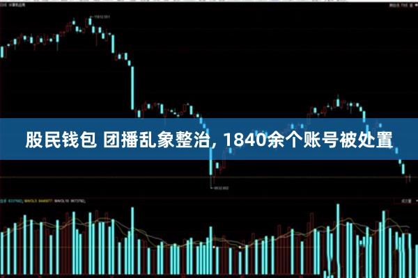 股民钱包 团播乱象整治, 1840余个账号被处置